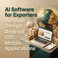 面向出口商的 AI 软件 网站设计 电子商务 WordPress Shopify 插件 Android iOS 移动应用程序 AI ERP CRM 软件