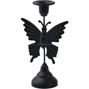 Candelero Cónico Premium con Diseño de Mariposa • Portavelas de Lujo con Figura Dorada - Product Image 3