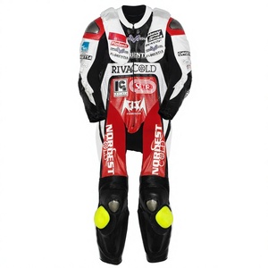 ชุดแข่งรถ Simone Grotzkyj Giorgi MotoCP 1 ชิ้น หนังวัว/หนังจิงโจ้ สำหรับขี่มอเตอร์ไซค์/จั๊มสูทสำหรับขี่/ชุดสำหรับนักขี่มอเตอร์ไซค์ ระดับเกราะป้องกัน 2 - Product Image 1