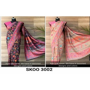 Women's Winter Boho Kani <b>Wool</b> Long Shawls Hand Embroidery Breathable High-quality Fashionable Free Size Multi Color SK NOOR SONS - Product Image 4