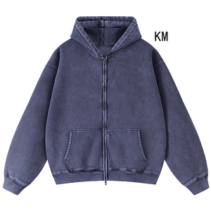 KM Venta al por Mayor Sudaderas y Hoodies Casuales para Hombre, 100% Algodón, Lavado Ácido, Cierre Completo, Lisas y Personalizables de Alta Calidad - Product Image 4
