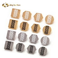Bouton-pression carré en alliage de zinc personnalisé Jinyi, 12 mm, avec logo de marque OEM/ODM, vente en gros pour Thobe
