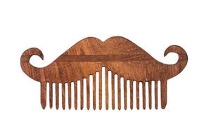 Wooden Mustache Shaped Comb Rustic Design Handmade Wooden <b>Beard</b> Comb Anti Static Comb for Salon and Personal <b>Care</b> - Product Image 5
