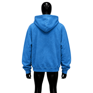 Custom Blue Zip Up Hoodie Women Oversized <b>Heart</b> Graphic Rhinestone Design Streetwear Full Zipper Hooded <b>Sweatshirt</b> Casual Style - Product Image 2