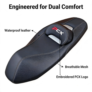 Coussin de Selle de Moto <span class=keywords><strong>Honda</strong></span> <span class=keywords><strong>PCX</strong></span> <span class=keywords><strong>160</strong></span> Directement de l'Usine - Ergonomique, Confortable et Durable - Product Image 3