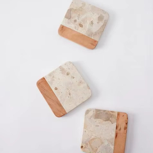 Newly Made Design Marble Coaster Stone Coaster Wood Marble Coaster Stone and Coaster Tea Place Mats At <b>low</b> factory Price - Product Image 1