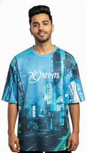 Camiseta Oversize para Hombre, Sublimada, Estilo Casual Urbano, Popular, Corte Regular, Ecológica, Transpirable, de Poliéster/Algodón - Product Image 3