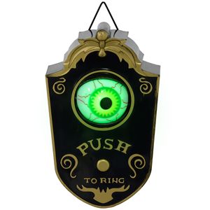 Campanello Animatronico di Halloween da 7,1 Pollici con Suono di Occhio Finto e Attivazione a Movimento per Decorazioni Festive - Product Image 1
