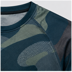 Camiseta de Manga Corta para Hombre con Estampado de Camuflaje Azul Petrol Personalizado, Cuello Redondo, MTS-CAMO-0031 - Product Image 6