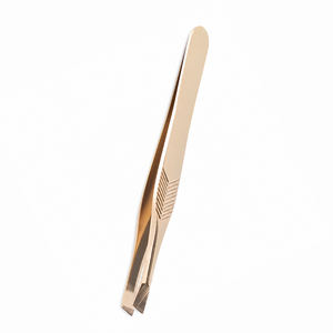 MANAN INSTRUMENTS Pinzas Profesionales para Pestañas de Acero Inoxidable con Punta Inclinada, Duraderas y Reutilizables para Depilación y Belleza - Product Image 3