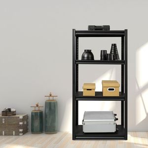 Organizzatore a 4 Ripiani con Telaio in Acciaio Resistente, Prodotto Regolabile per Organizzazione e Stoccaggio Domestico - Product Image 2