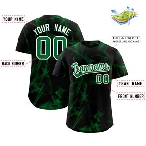OEM Breathable Quick Dry Custom Baseball Jersey for Men-V-neck Top Custom Colors Logo 100% Polyester Heat-Transfer Printed - Product Image 3