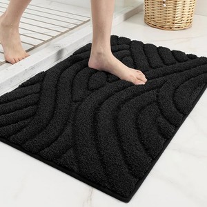 Alfombrillas de Baño Modernas, Súper Suaves, Ecológicas, de Algodón, con Diseño Sólido Multicolor, Hechas a Máquina en India - Product Image 1