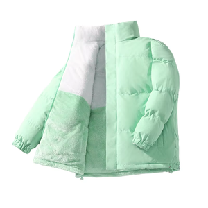 Veste matelassée imperméable et respirante doublée polaire pour enfants, style urbain, fabrication OEM/ODM, logo personnalisé, hiver - Product Image 4