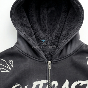Sweat-shirt à capuche pour homme de haute qualité, 100% coton, polaire premium, imprimé personnalisable, style streetwear - Product Image 3