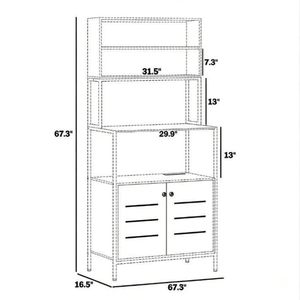 Mobiletto Rustico Marrone con Ripiani e Organizzatore per Posate, Compatibile con Armadietti da Cucina - Product Image 6