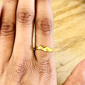 High Demand <b>Dainty</b> Heart <b>Ring</b> Minimalist Brass <b>Ring</b> for Women 18k Gold Plated Boho Love Minimal Jewelry for Wholesale/OEM/ODM - Product Image 2