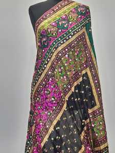 Women's <b>Silk</b> Embroidered Floral Reversible Long <b>Scarf</b> Traditional <b>Scarves</b> Shawls & Hijab Pattern for Daily Wear All Seasons - Product Image 5