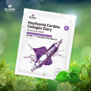 Mascarilla Facial Coreana de Colágeno con Houttuynia Cordata (Heartleaf) Antienvejecimiento, Cuidado de Poros, Calmante, Iluminadora con Glicerina - Product Image 2