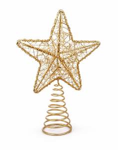 Adorno Moderno de Latón para la Punta del Árbol de Navidad con Lazo Decorativo, Duradero para Interiores - Product Image 4