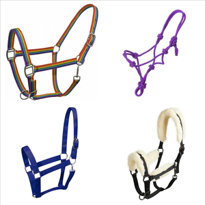 Fournisseur OEM de produits équestres, collier de tête de cheval personnalisé avec logo, laisse en nylon réglable et durable, harnais pour cheval - Product Image 3