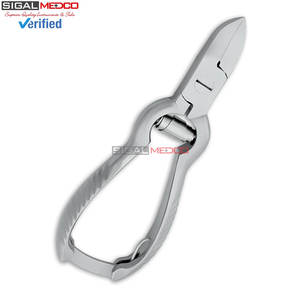 Cortauñas de punta curva ultra afilada con resorte de 14 cm para uñas gruesas e incarnadas, para manicura y pedicura, para hombres y mujeres - Product Image 2