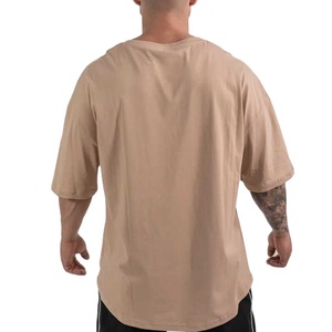 T-shirt coupe boxy surdimensionné pour hommes de haute qualité 100% coton lourd respirant WARSTED couleur unie conception personnalisable - Product Image 5