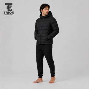 Shiny Custom Outdoor Winter Puffer Jacket <b>Men</b> Casual Down <b>Men's</b> Puffer Jacket Plus Size <b>Men's</b> Hooded Down Puffer Jacket - Product Image 3