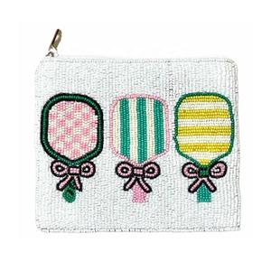 Porte-monnaie perlé Pickle Baller fait main, mini porte-monnaie avec fermeture éclair, idéal pour transporter argent liquide, pièces de monnaie et cartes pour filles et femmes - Product Image 2