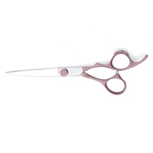 Ciseaux de coiffure professionnels, lame en acier inoxydable, manche rose, longs, pour droitiers, pour usage en salon - Product Image 2