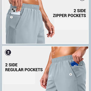 Short de course pour hommes, séchage rapide, entraînement, jogging, gym, fitness, sport, taille élastique, short uni, short de course athlétique pour hommes - Product Image 3