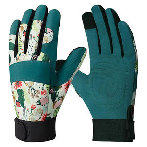 Custom Logo Cowhide Leather Breathable Anti-UV Waterproof Anti-Slip Garden Safety Work Hand <b>Gloves</b> All Size for Outdoor Home Use - Product Image 1