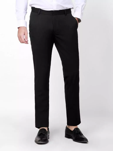 Pantalones de Hombre de Oficina, Estilo Casual, Pierna Recta, Ecológicos, 100% Algodón, Cintura Media, Cierre de Cremallera, Logotipo Personalizado, Alta Calidad - Product Image 3