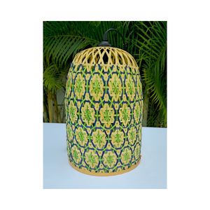 Lámpara de Techo de Ratán Hecha a Mano Hien Luong, Ratán Natural y Fibras Coloridas, Ecológica, Resistente al Calor, Duradera, para Decoración de Bares - Product Image 3