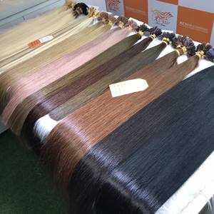 Meilleure vente luxe Remy Extensions de cheveux pointe plate droite vietnamienne kératine faisceaux de cheveux Machine Double trame 8-34 pouces beaucoup - Product Image 6