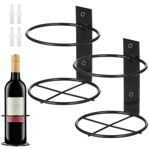 Support de bouteille de vin en métal sculptural, présentoir de table contemporain - Product Image 2