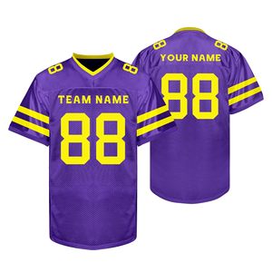 Camiseta de fútbol americano al por mayor, de poliéster, con malla, serigrafía deslumbrante, ODM, marca privada, cuello en V, transpirable, duradera - Product Image 1