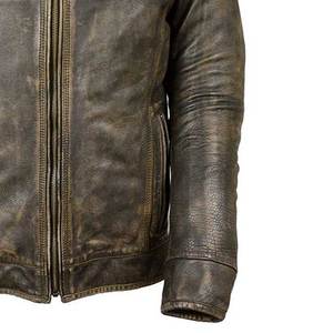 Veste en cuir pour homme, veste en cuir de qualité personnalisable pour homme, style slim fit, avec vêtements chauds 100% originaux pour homme - Product Image 3