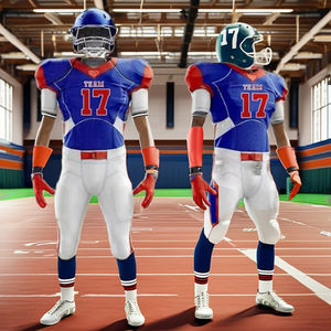 Uniformes de Fútbol Americano Sublimados Personalizados Unisex, Conjuntos de Camisetas de Fútbol con Logotipo Bordado para Equipos Juveniles Universitarios, Fabricantes - Product Image 1