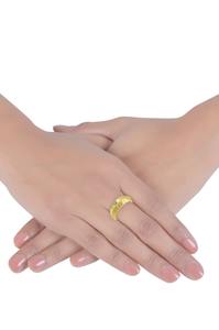 Anillo de aleación chapado en oro de moda, el más vendido, para chicas, joyería elegante para fiestas y bodas, disponible para la venta. - Product Image 4