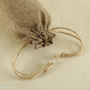 Handmade Jute Bread <b>Bag</b> with Drawstring Closure Reusable Food Storage <b>Bag</b> - Product Image 4