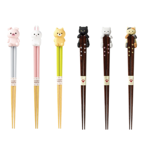 Juego de palillos con diseño de animales, de madera, reutilizables, diseño de dibujos animados, regalo para niños y adultos - Product Image 1