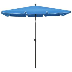 Sombrilla de Jardín Azul Celeste de 82.7in X 55.1in, Inclinable, con Base - Product Image 2