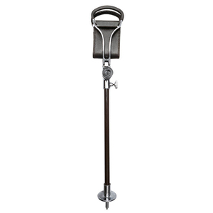 Canne de marche pliante en cuir marron antique avec siège, chaise-canne en alliage, bâton de marche léger antidérapant avec siège - Product Image 1