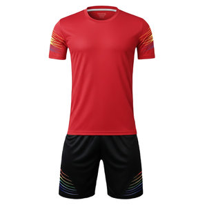 Maillot de football personnalisé pour homme avec logo imprimé, dégradé vert sarcelle et rose, short et chaussettes noirs - Ensemble complet respirant UPF 50 - Product Image 4