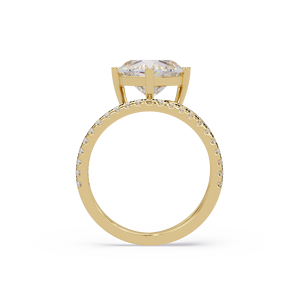 14K Pure Gold Engagement <b>Rings</b> 1CT 2CT 3CT IGI Certified Heart Solitaire Lab Grown Diamond Open wrap Fine Jewelry Bridal <b>Rings</b> - Product Image 3