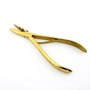 Alicate crimpador de microanillos de dos orificios para extensiones de cabello, herramienta de cierre de cuentas de precisión de acero inoxidable para salones, venta al por mayor OEM - Product Image 1