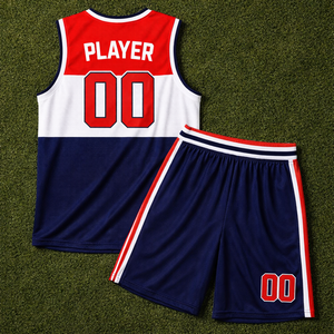 Maillot de basketball OEM grande taille, séchage rapide, respirant, 100 % polyester, sublimation personnalisée du nom et du numéro du joueur, protection UV - Product Image 2