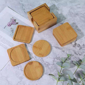 Sous-verres en bois découpés au laser sur mesure, design rond ou carré, en chêne fin, hêtre, bambou, acacia, noyer - Services de fabrication - Product Image 1
