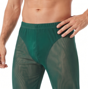 Leggings de Malla Transparente 100% Poliéster para Hombre, Pantalones Transparentes Ligeros de Secado Rápido para Verano, Ropa de Club Nocturno para Hombre, Pantalones Transparentes Sexys - Product Image 4